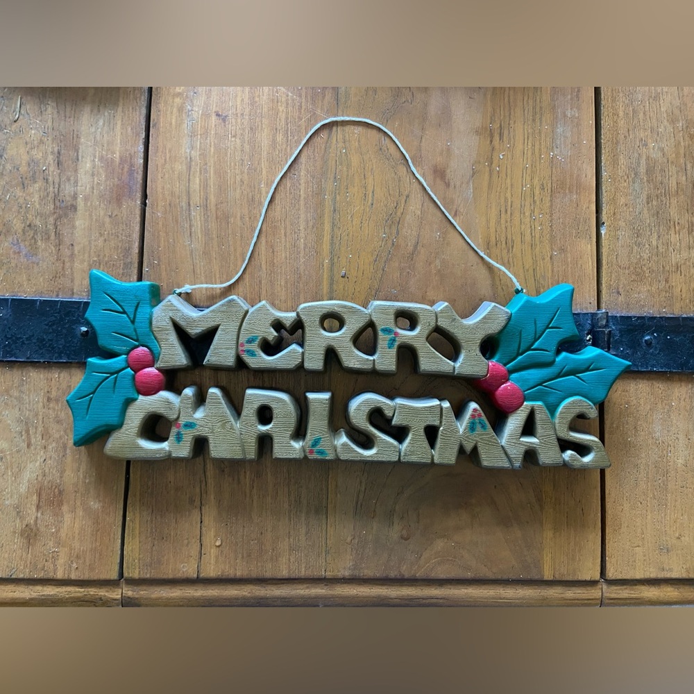 Vintage Festive Merry Christmas Sign